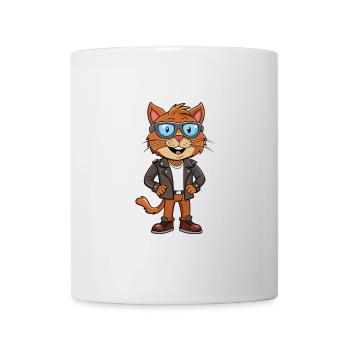 York Chocolate Funny Cartoon Kawaii Veste Sunglas - Mug blanc - blanc - Devant