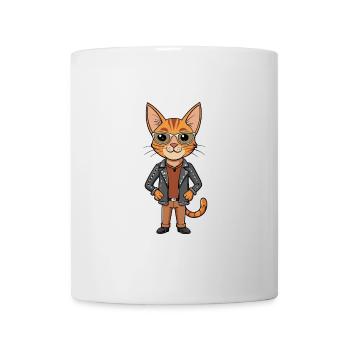 Somali Shorthair Drôle Dessin Animé Kawaii Veste Sungl - Mug blanc - blanc - Devant