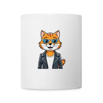 Lunettes de soleil Sibérien Funny Cartoon Kawaii Jacket - Mug blanc - blanc - Devant