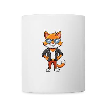Turc Van Drôle Dessin Animé Kawaii Veste Lunettes de Soleil - Mug blanc - blanc - Devant