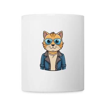 Schottische Falte Kurzhaar Lustige Cartoon Kawaii Jacke - Tasse - Weiß - Vorne