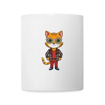 Scottish Shorthair Funny Cartoon Kawaii Jacket Sun - Mug - white - Front