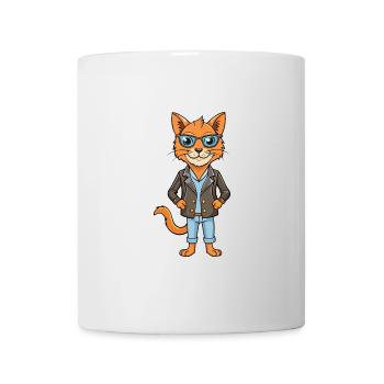 Somali Funny Cartoon Kawaii Veste Lunettes de soleil - Mug blanc - blanc - Devant