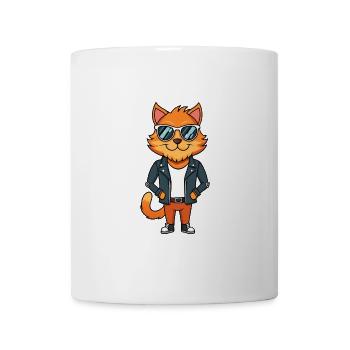 Persische lustige Cartoon Kawaii Jacke Sonnenbrille - Tasse - Weiß - Vorne