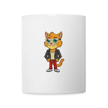 Laperm Funny Cartoon Kawaii Veste Lunettes de soleil - Mug blanc - blanc - Devant