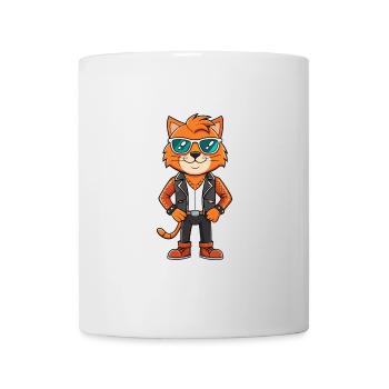 Highlander Lustige Cartoon Kawaii Jacke Sonnenbrille - Tasse - Weiß - Vorne