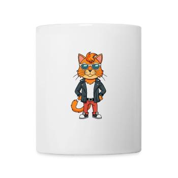 Ingwer Langhaar Lustige Cartoon Kawaii Jacke Sungla - Tasse - Weiß - Vorne