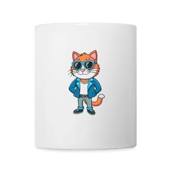 Hantilly Tiffany Lustige Cartoon Kawaii Jacke Sungl - Tasse - Weiß - Vorne