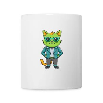 Chartreux Funny Cartoon Kawaii Jacket Sunglasses - Mug - white - Front