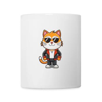 Japanische Bobtail Lustige Cartoon Kawaii Jacke Sungl - Tasse - Weiß - Vorne