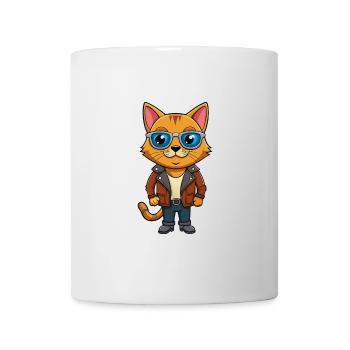 Europäisch Burmesisch Lustige Cartoon Kawaii Jacke Sungl - Tasse - Weiß - Vorne