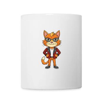 Burmilla Funny Cartoon Kawaii Veste Lunettes de soleil - Mug blanc - blanc - Devant