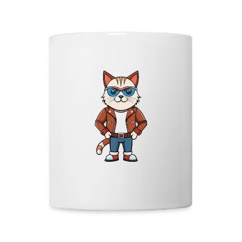Birma Heilige Lustige Cartoon Kawaii Jacke Sonnenbrille - Tasse - Weiß - Vorne