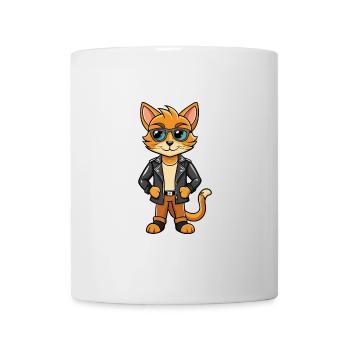 Arabian Mau Funny Cartoon Kawaii Jacket Sunglasses - Mug - white - Front