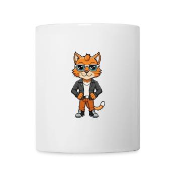 Bambino Lustige Cartoon Kawaii Jacke Sonnenbrille - Tasse - Weiß - Vorne