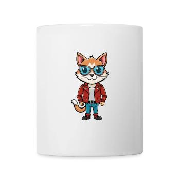 Balinesische lustige Cartoon Kawaii Jacke Sonnenbrille - Tasse - Weiß - Vorne