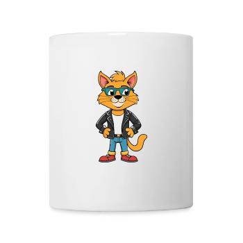 Australischer Nebel Lustige Cartoon Kawaii Jacke Sungla - Tasse - Weiß - Vorne