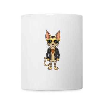 Arabian Egyptian Mau Funny Cartoon Kawaii Jacket S - Mug - white - Front