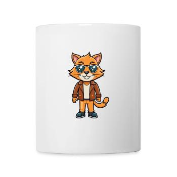Aegean Funny Cartoon Kawaii Jacket Sunglasses - Mug - white - Front