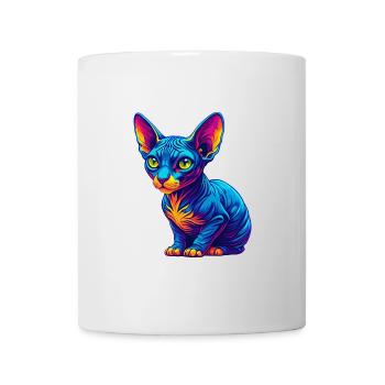 Cornouailles Rex Chat Race Dessin animé Kawaii Animal Pet - Mug blanc - blanc - Devant