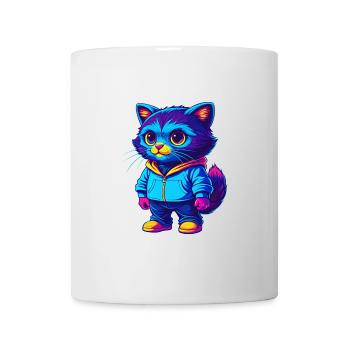 Bambino Katze Rasse Cartoon Kawaii Tier Haustier - Tasse - Weiß - Vorne