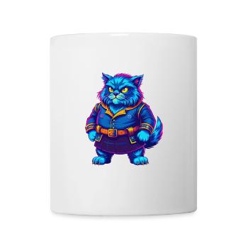 Highlander Katzenrasse Cartoon Kawaii Tier Haustier - Tasse - Weiß - Vorne