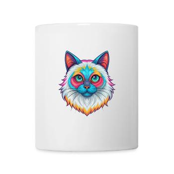 Birma Heilige Katze Rasse Karikatur Kawaii Tier Haustier - Tasse - Weiß - Vorne