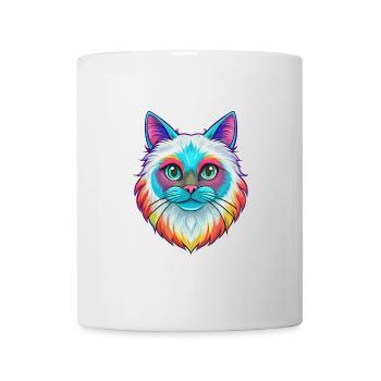 Birma Katze Rasse Karikatur Kawaii Tier Haustier - Tasse - Weiß - Vorne