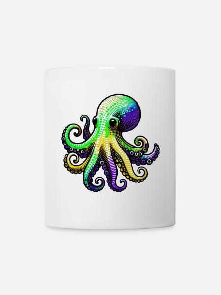 Krake - Tasse - Weiß