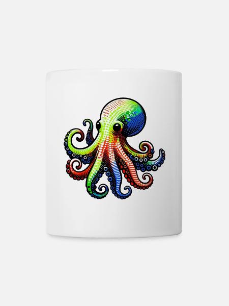 Krake - Tasse - Weiß