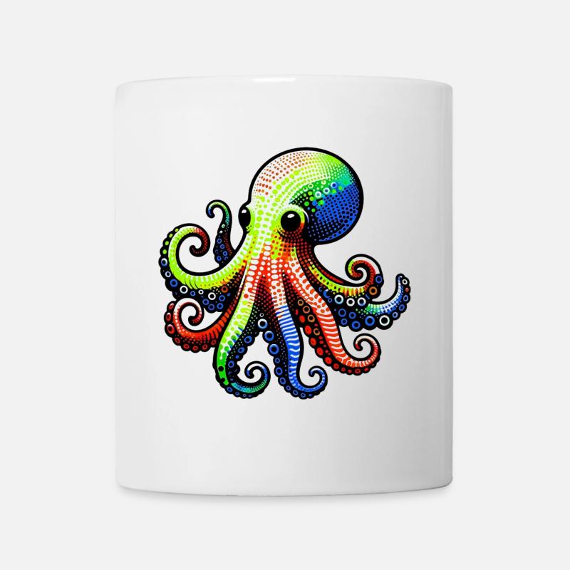 Krake - Tasse - Weiß