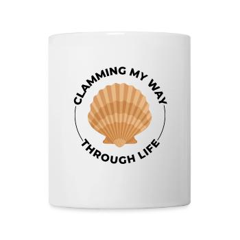 Clam Shell Seashells Collector Beachcomber Beach - Mug - white - Front