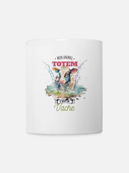 Mon animal totem c'est la vache - Mug blanc - blanc