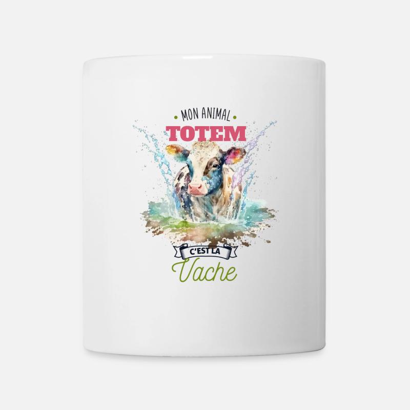 Mon animal totem c'est la vache - Mug blanc - blanc