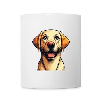 Lächelnder Labradorportrait - Tasse - Weiß - Vorne