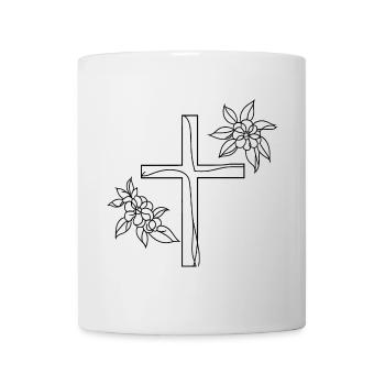 Kreuz - Tasse - Weiß - Vorne