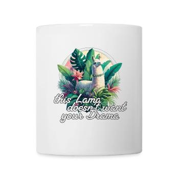 Lama Drama positiv Optimismus Geschenk - Tasse - Weiß - Vorne