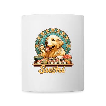 Sushi Golden Retriever Maki Cadeau - Mug blanc - blanc - Devant