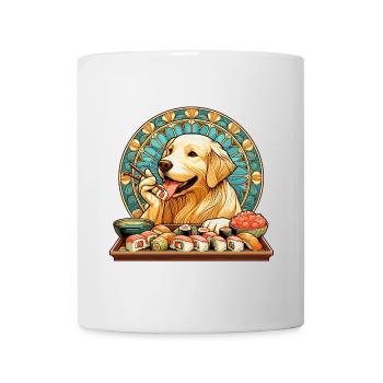 Sushi Golden Retriever Maki Cadeau - Mug blanc - blanc - Devant
