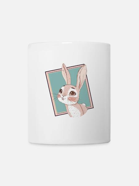 Hasenzahn Osterhase - Tasse - Weiß