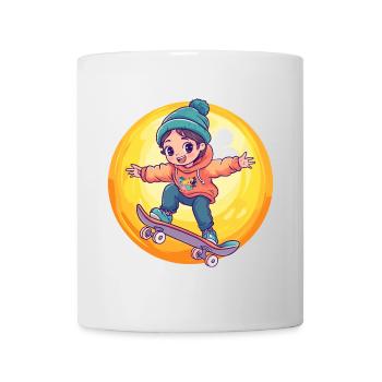 Skate Skateboard Longboard - Tasse - Weiß - Vorne