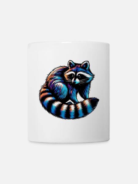 Waschbär - Tasse - Weiß