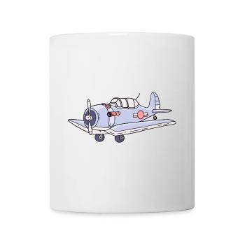 Vol en avion - Mug blanc - blanc - Devant