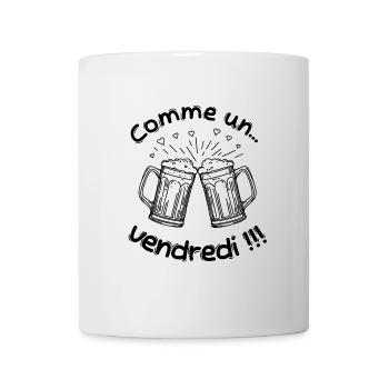 Comme un vendredi !!! - Mug blanc - blanc - Devant