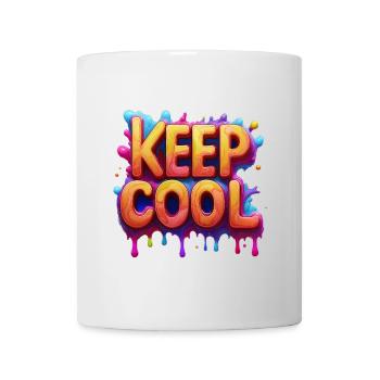 Gardez du texte cool en 3D - Mug blanc - blanc - Devant