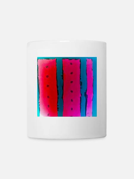 Künstlerischer Fugenmörtel - Tasse - Weiß