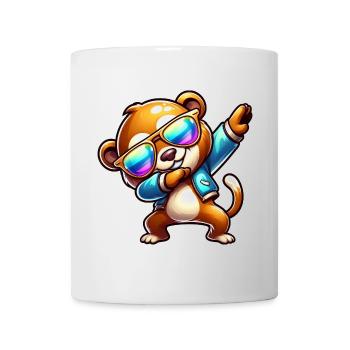 Cool Bear Dabbing Sunglasses Rainbow - Mug - white - Front