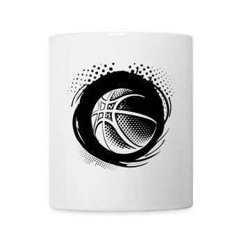 Basketball Ball Zeichnung - Tasse - Weiß - Vorne