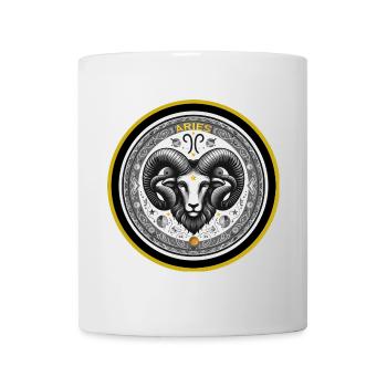 Widder Zodiac Sternzeichen Widder Ornament - Tasse - Weiß - Vorne
