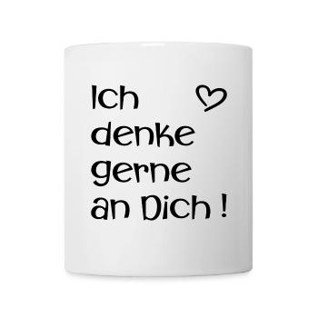 Ich denke gerne an Dich - Liebe - Tasse - Weiß - Vorne